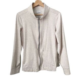 Tommy Bahama Full Zip Turtleneck Sweater in Size Medium 100% Pima Cotton